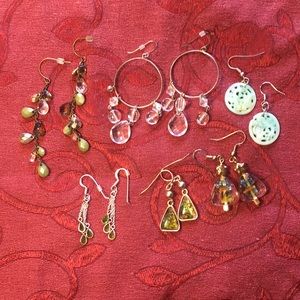 Shades of green earring bundle. 6 pairs